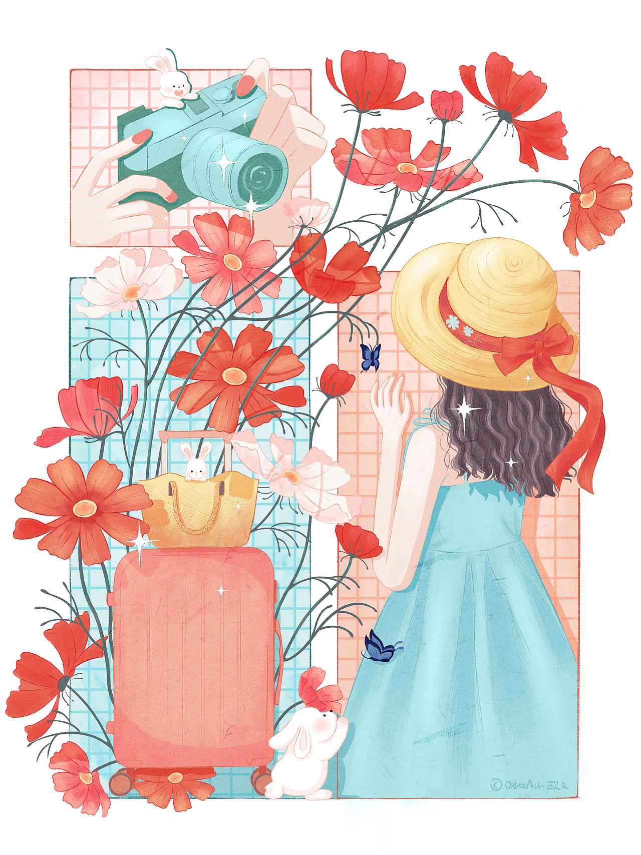 原创分镜插画——一路生花（图ZMzUxNzYwMTUy） - 商业插画 - 站酷设计师ONGAU原创素材 - 站酷ZCOOL