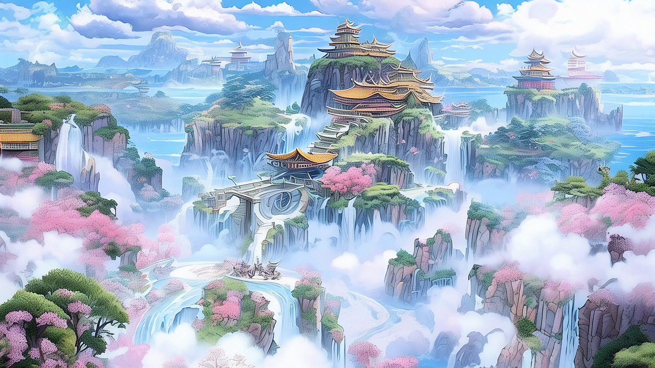 仙侠场景（二十一）（图ZMzY3NjIyMzI4） - AI作品 - 站酷设计师煜辰PandaMaster原创素材 - 站酷ZCOOL