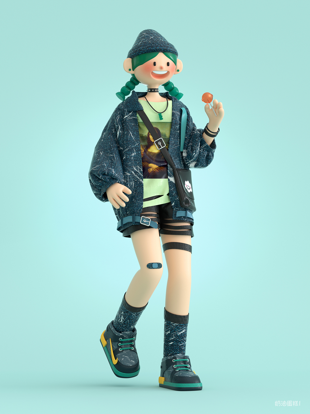 C4D人物设计 × [双马尾girl]（图ZMzExMTYyNTIw） - 人物/生物 - 站酷设计师奶油蛋糕l原创素材 - 站酷ZCOOL