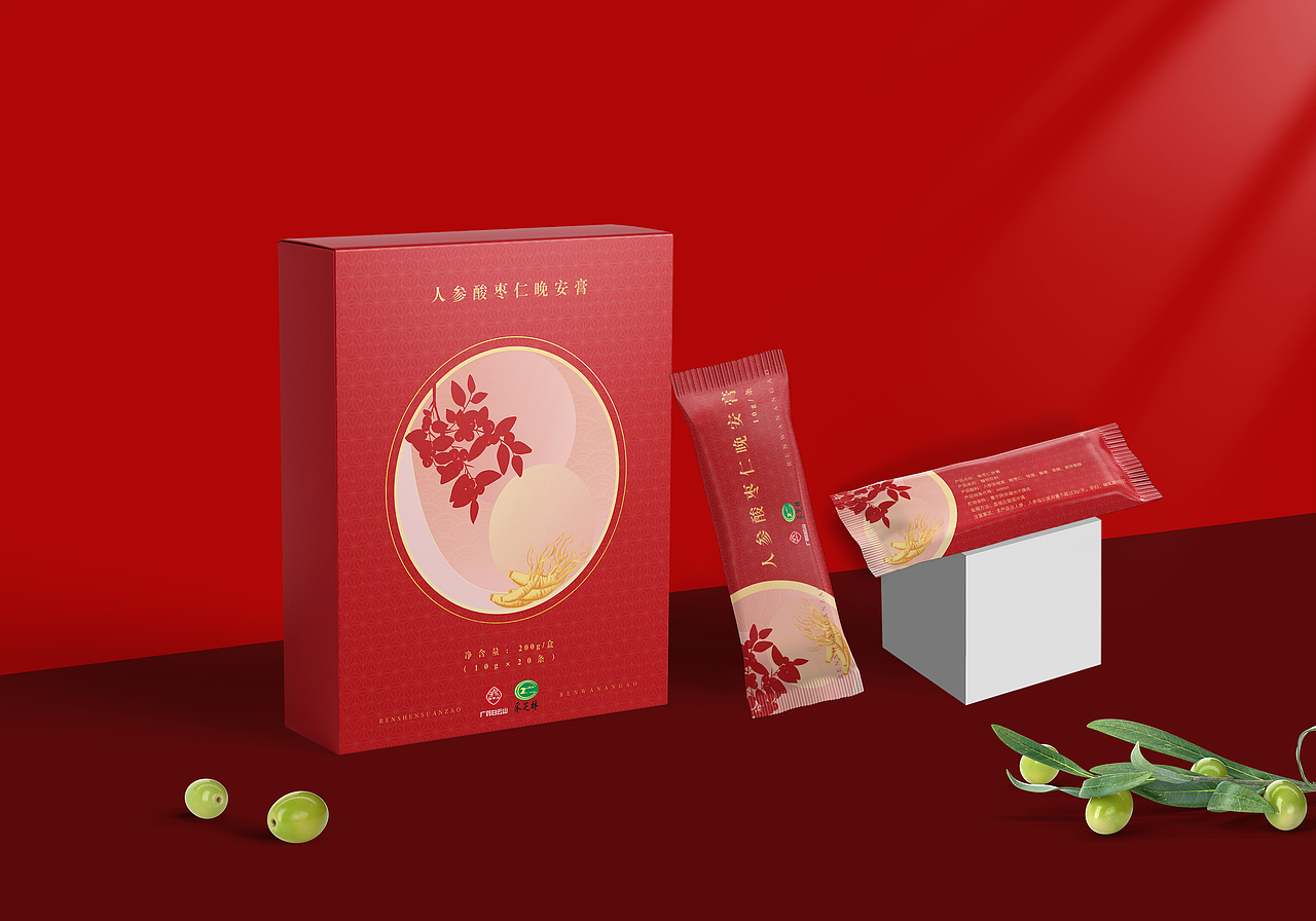 采芝林|人参酸枣仁膏包装设计方案（图ZMzIxODE4NTY0） - 包装 - 站酷设计师Helana原创素材 - 站酷ZCOOL