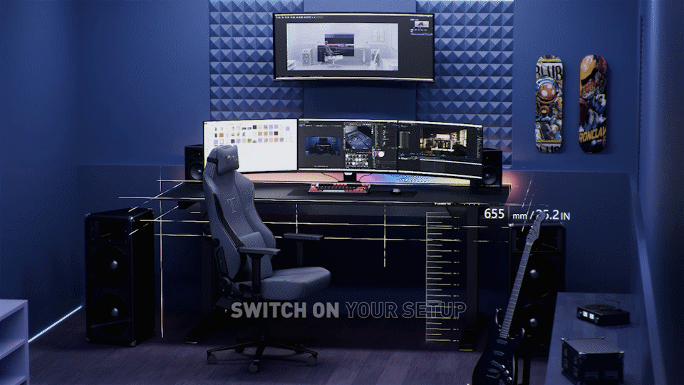 暗调电竞升降桌,嘎嘎酷炫,嘎嘎帅