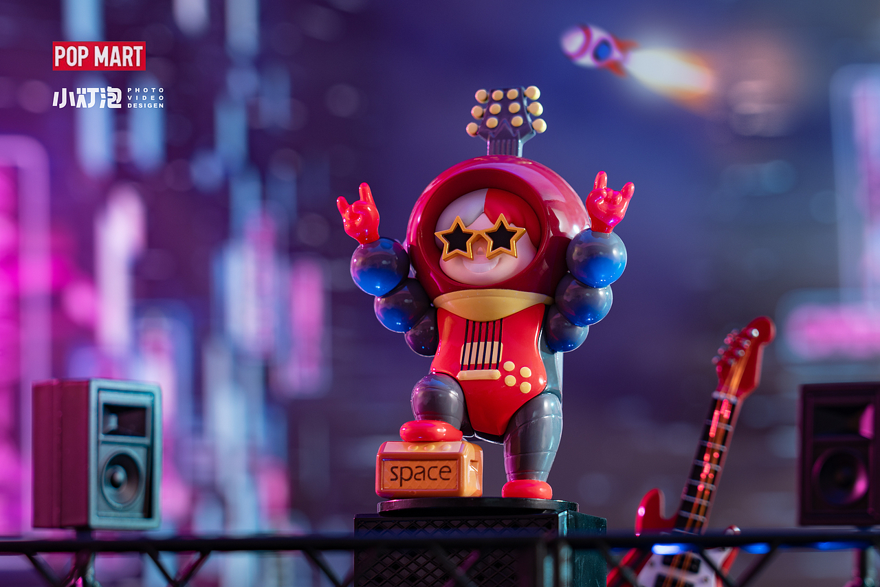 潮玩摄影|泡泡玛特 space walker 宇宙音乐会 赛博