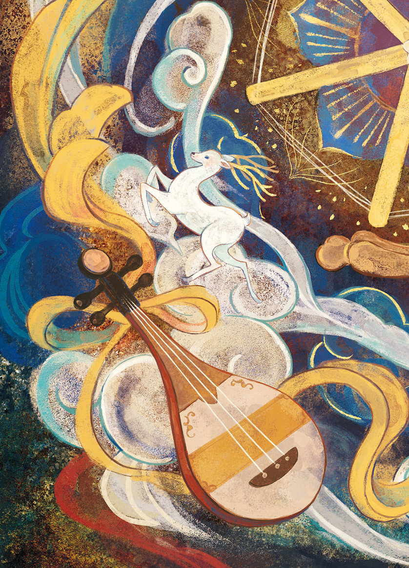 织女（图ZMzU3MTY3MzI4） - 商业插画 - 站酷设计师鱼风子原创素材 - 站酷ZCOOL