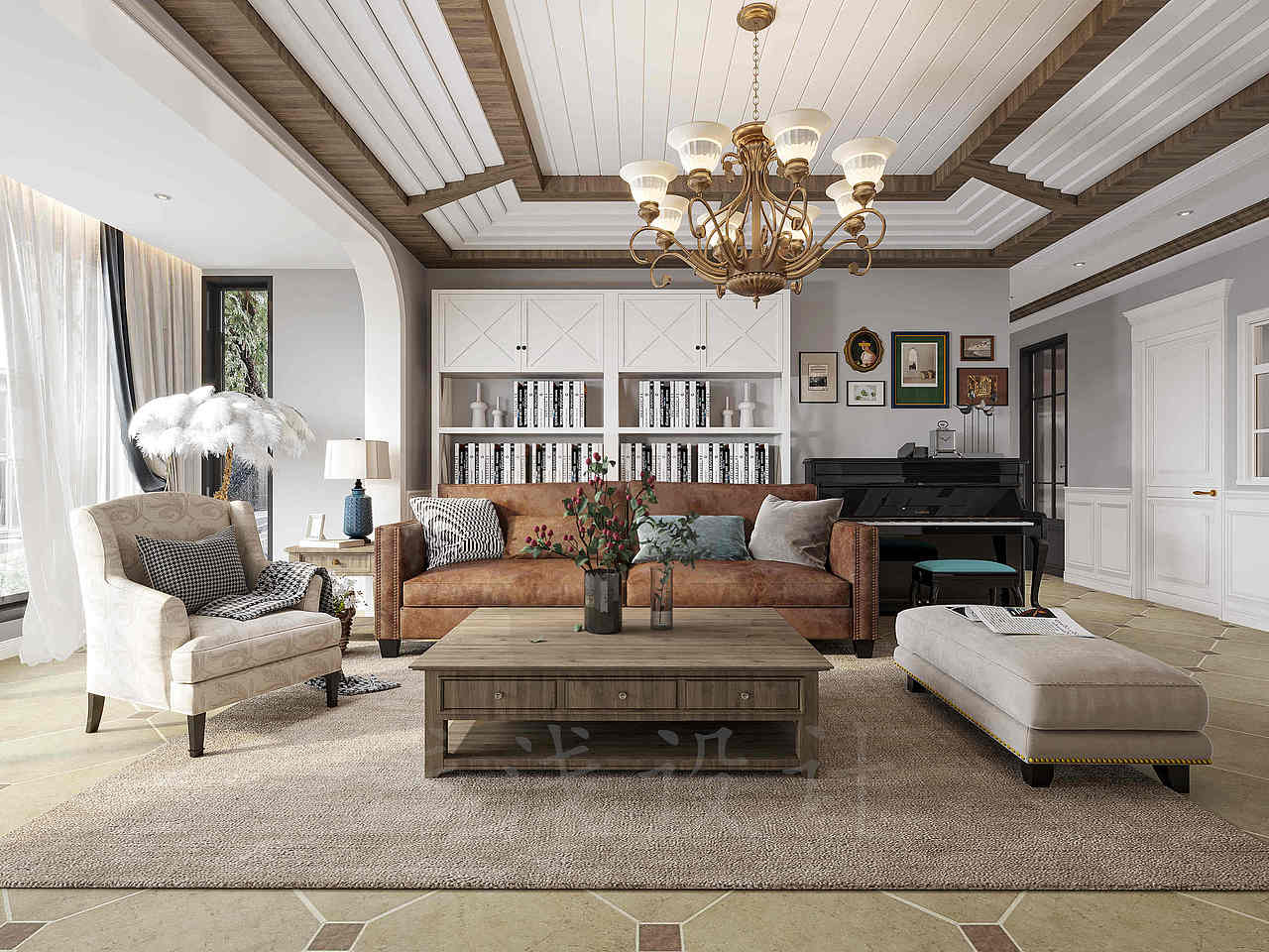 家装美式风格,优雅高级,美到朋友惊呼——日出设计