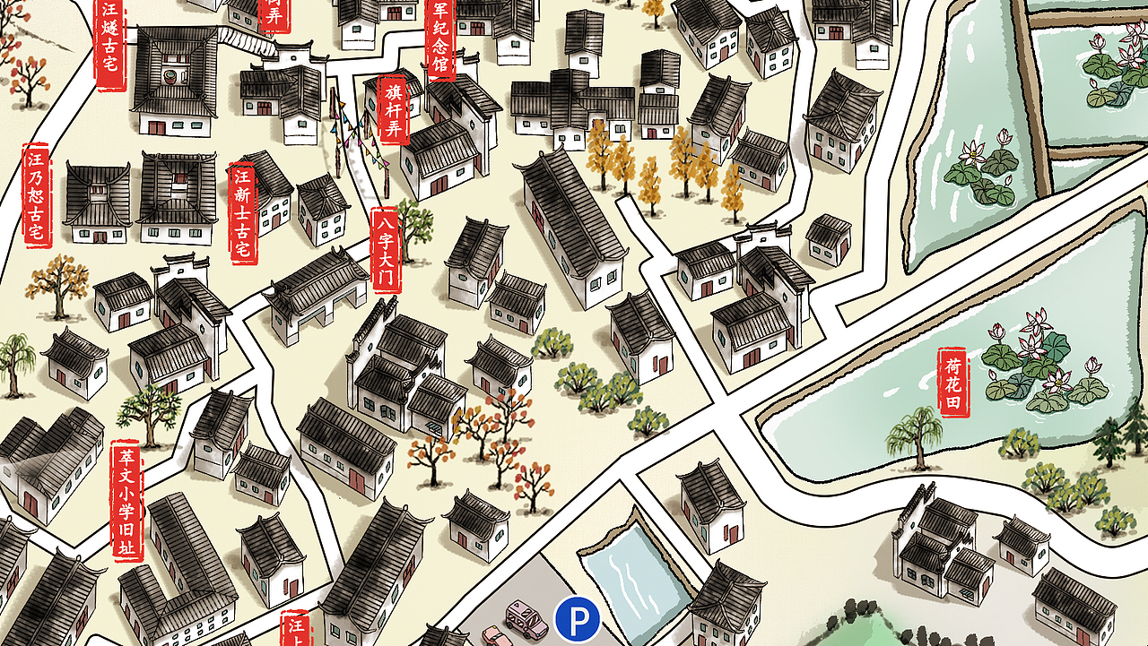 手绘中国风旅游地图（五）（图ZMzQ2MzkzMDI0） - 商业插画 - 站酷设计师欧梅原创素材 - 站酷ZCOOL