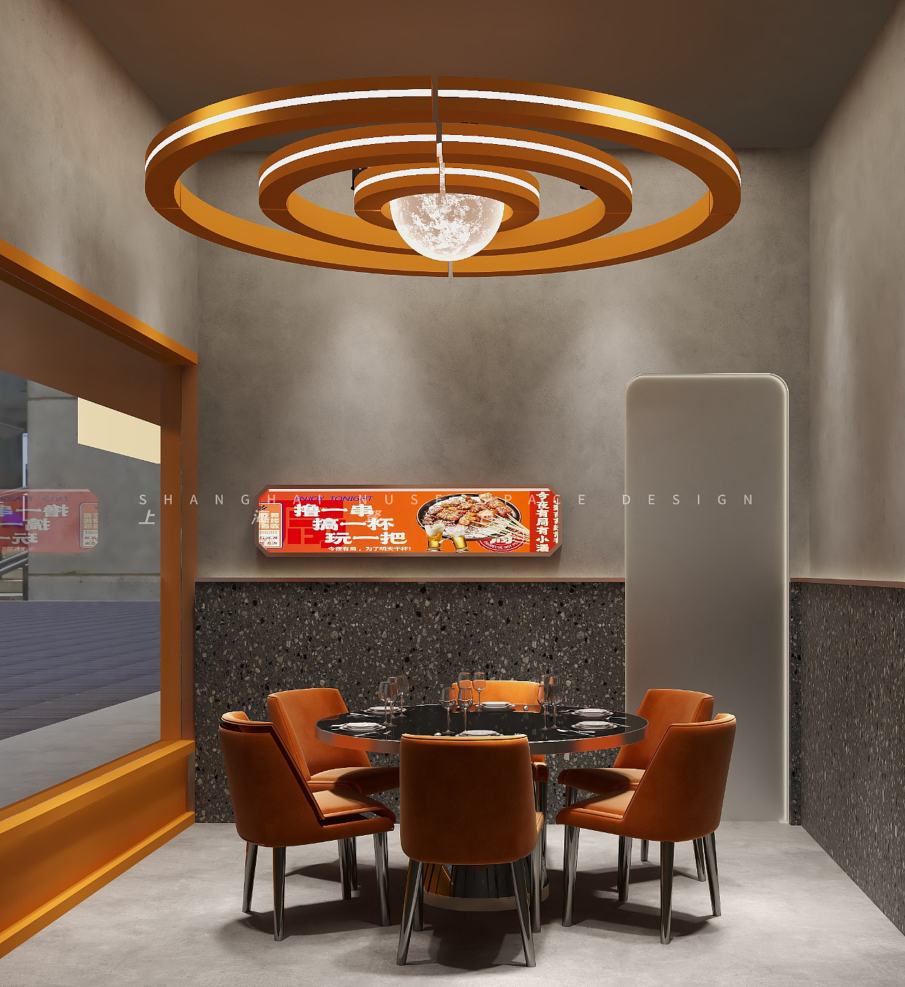 『上海』160m² 烧烤店℃ 简约风（图ZMzIyMTczNTQw） - 商业空间设计 - 站酷设计师上海驽色餐饮设计原创素材 - 站酷ZCOOL