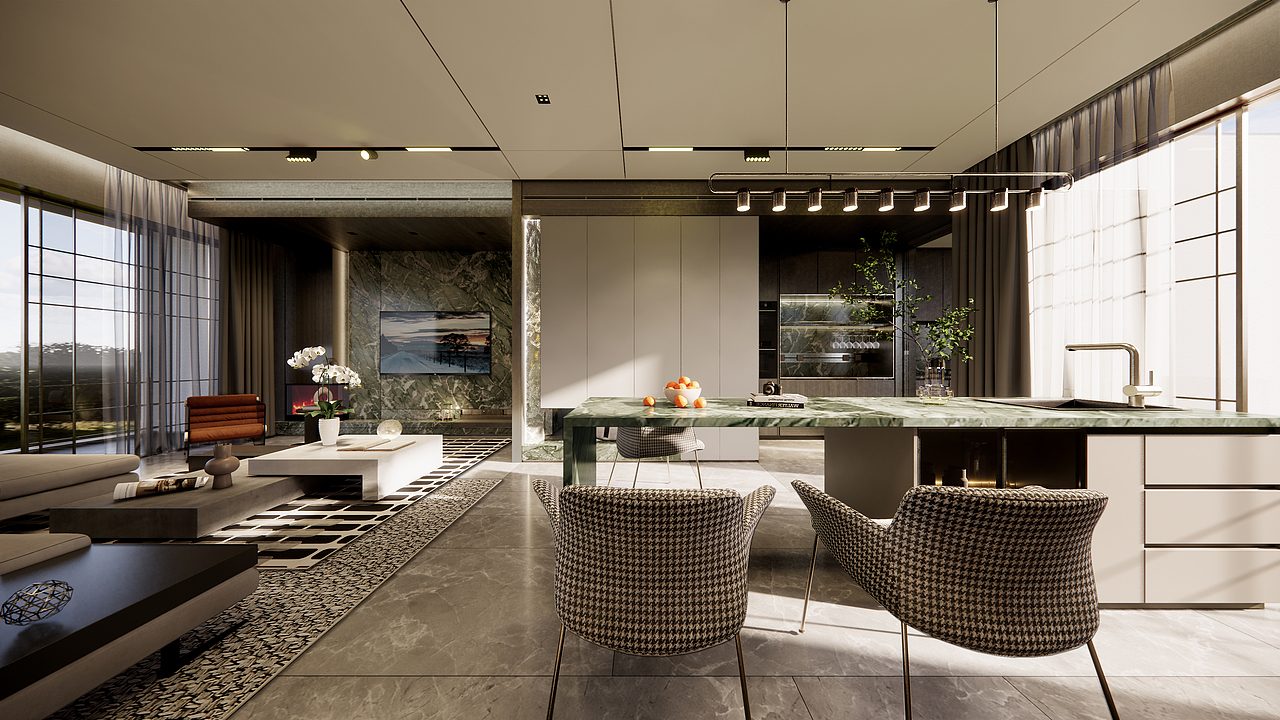 木色温柔与苍翠缱绻，以清心筑岁月静谧之居所（图ZMzA0MDU4MjQ0） - 商业空间设计 - 站酷设计师壹米立方原创素材 - 站酷ZCOOL