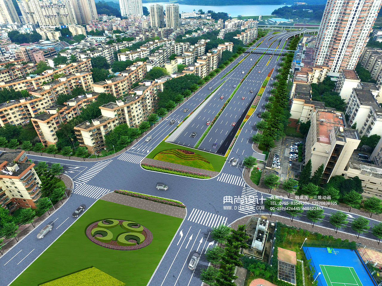 立交效果图1立交++-2 互通立交设计