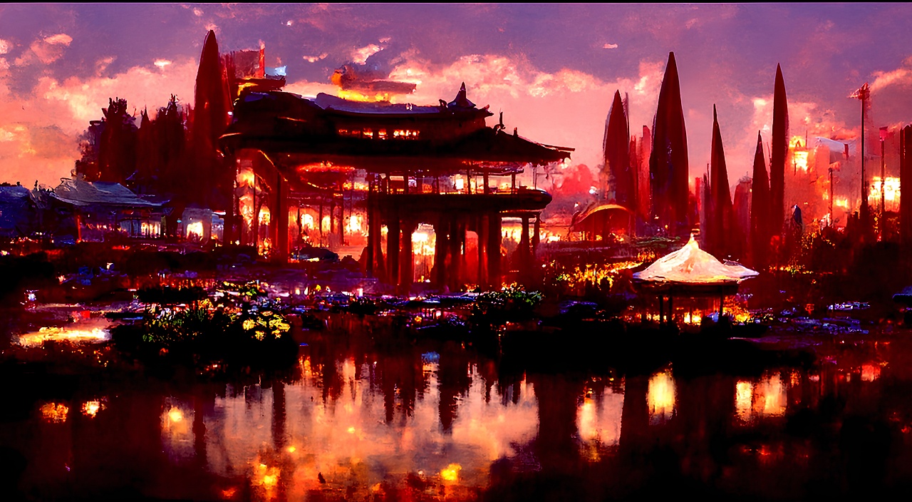 灯火万家城四畔，星河一道水中央-43/365（图ZMjk3MTc4ODMy） - 创作习作 - 站酷设计师AYUS原创素材 - 站酷ZCOOL