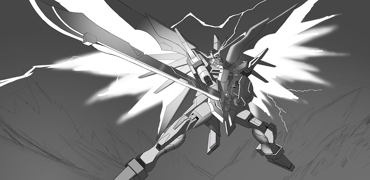 画的一些高达3（图ZMzMxMTYzNzk2） - 商业插画 - 站酷设计师PALE_HOWL原创素材 - 站酷ZCOOL