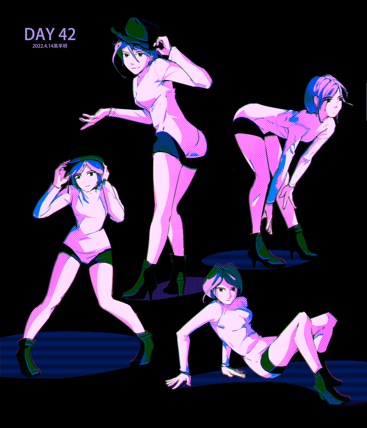 【人物隔日涂】26-50（图ZMjk5NzkwMzQw） - 创作习作 - 站酷设计师黑羊呀原创素材 - 站酷ZCOOL