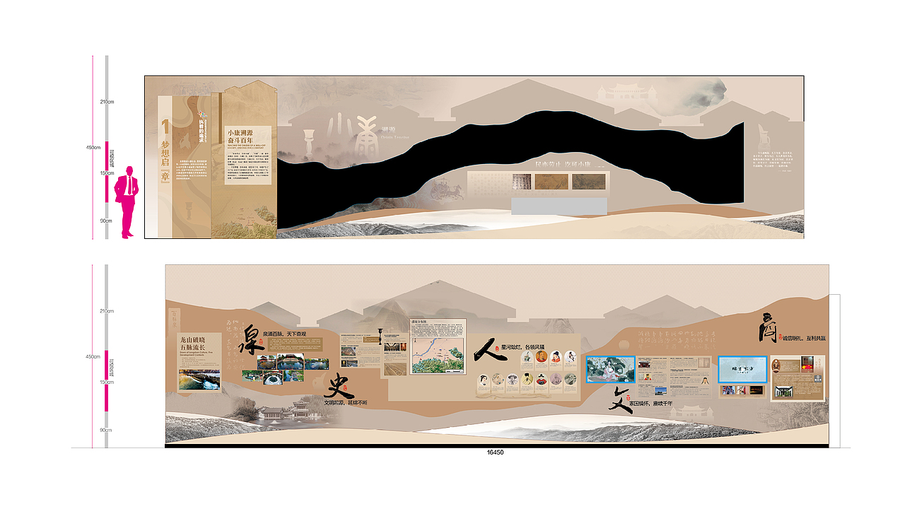 章丘区记录小康展馆平面版面设计｜展览展示｜展馆