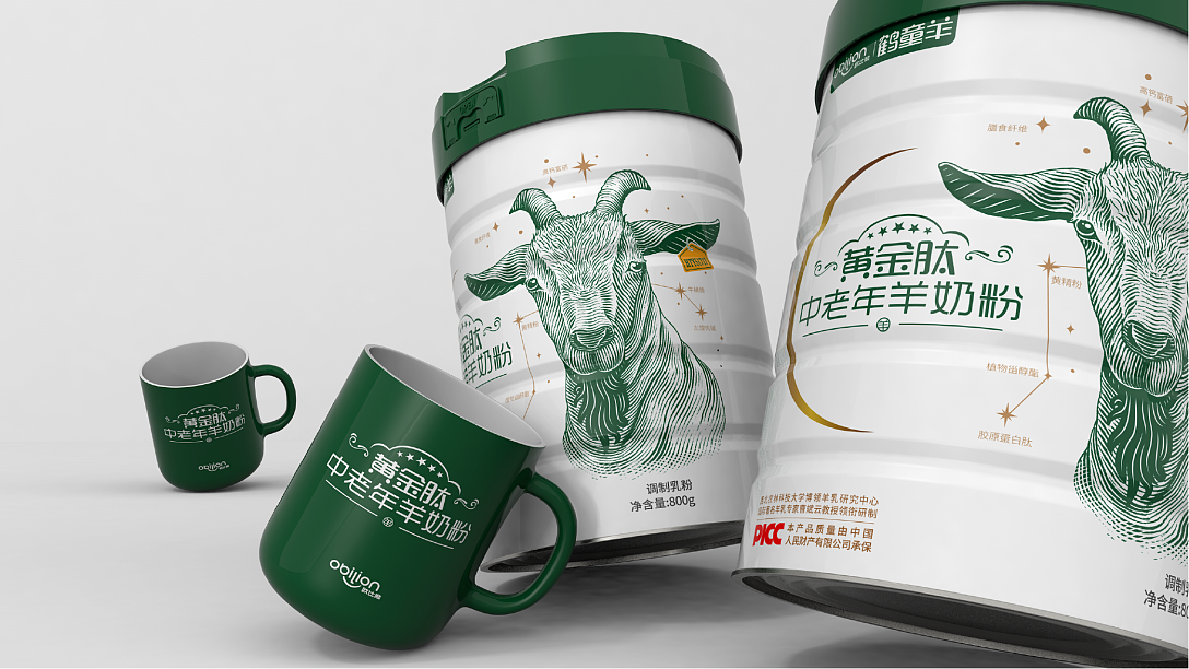 鹤童羊 中老年奶粉包装