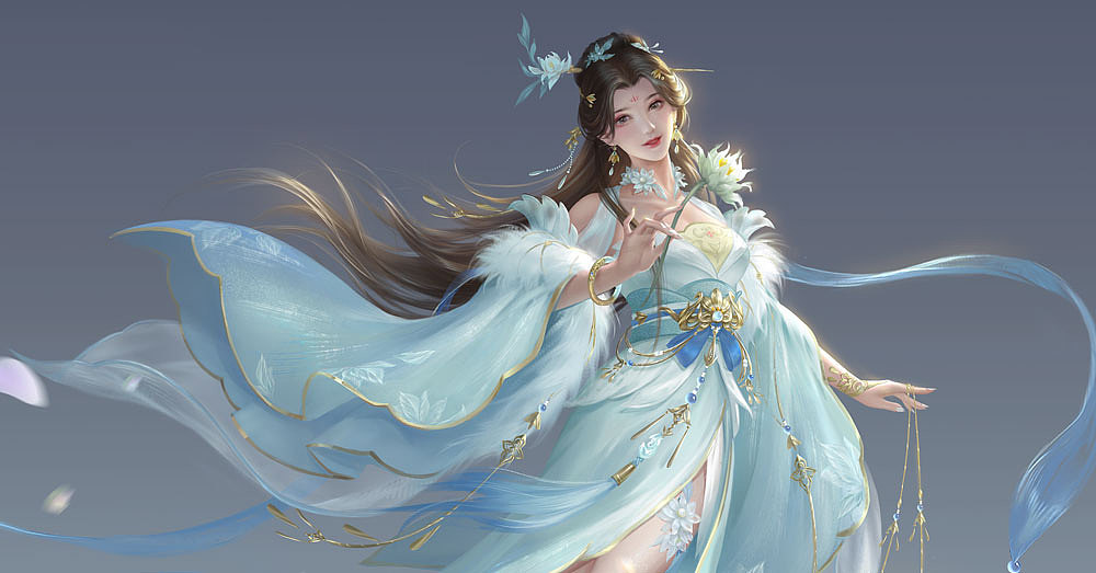 天山雪女（图ZMjk5NDg3NTQ0） - 游戏原画 - 站酷设计师珺珺爱吃枣儿原创素材 - 站酷ZCOOL