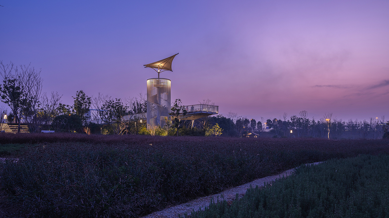 义乌横塘公园灯光设计案例拍摄