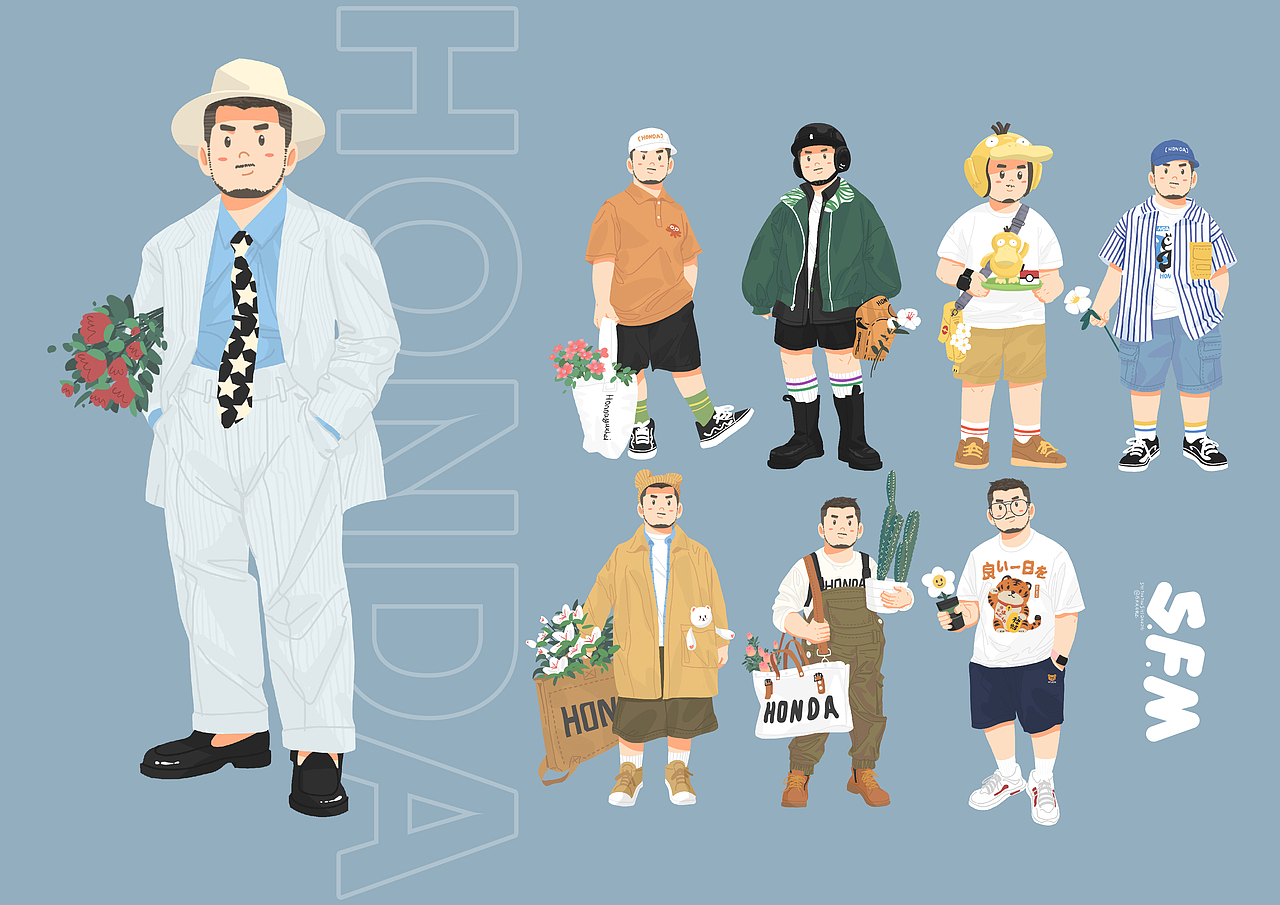 石头头的可爱人物插画（图ZMzA3NjYxNzI0） - 商业插画 - 站酷设计师石乾志原创素材 - 站酷ZCOOL