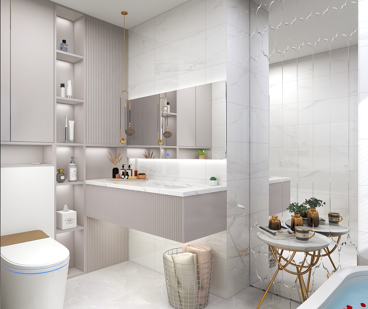 一套简约卫生间空间