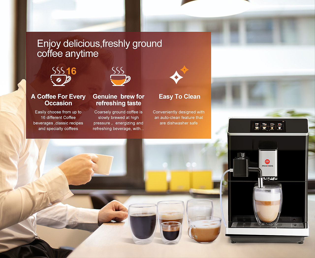 亚马逊咖啡机主图详情设计