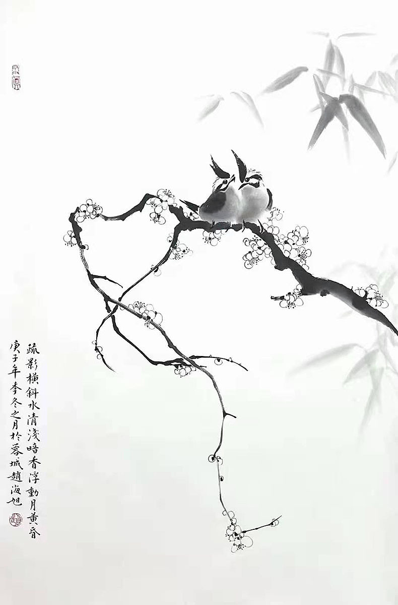 画家赵海旭，霍春阳入室弟子，海派花鸟画青年代表（图ZMzI0NjY2MTI4） - 绘画 - 站酷设计师易阁字画网张小克原创素材 - 站酷ZCOOL