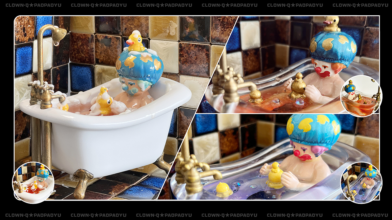 IP潮玩设计｜CLOWN·Q泡泡浴系列（图ZMzM4NzE2ODQ4） - IP形象 - 站酷设计师瑛琦YQ原创素材 - 站酷ZCOOL