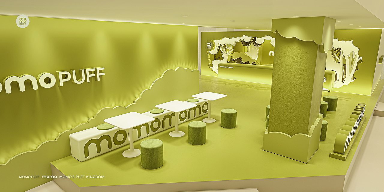 MOMOPUFF主题店设计（剪纸风）（图ZMzI0ODY3MjY0） - 商业空间设计 - 站酷设计师胡茬老刘原创素材 - 站酷ZCOOL