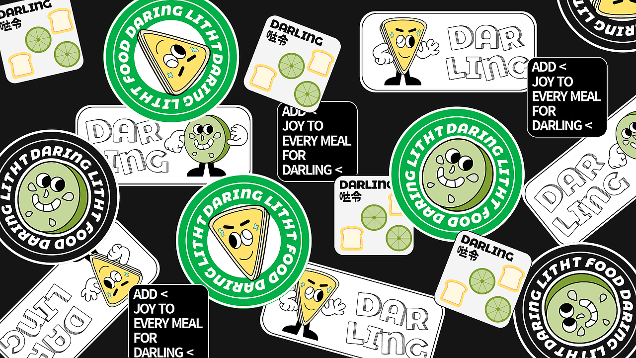 哒令darling-健康轻食简餐品牌设计/brand&vi design