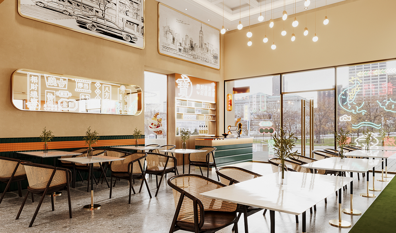 茶餐厅（图ZMzIxNDc1NTIw） - 酒店餐饮设计 - 站酷设计师我吃桃子原创素材 - 站酷ZCOOL