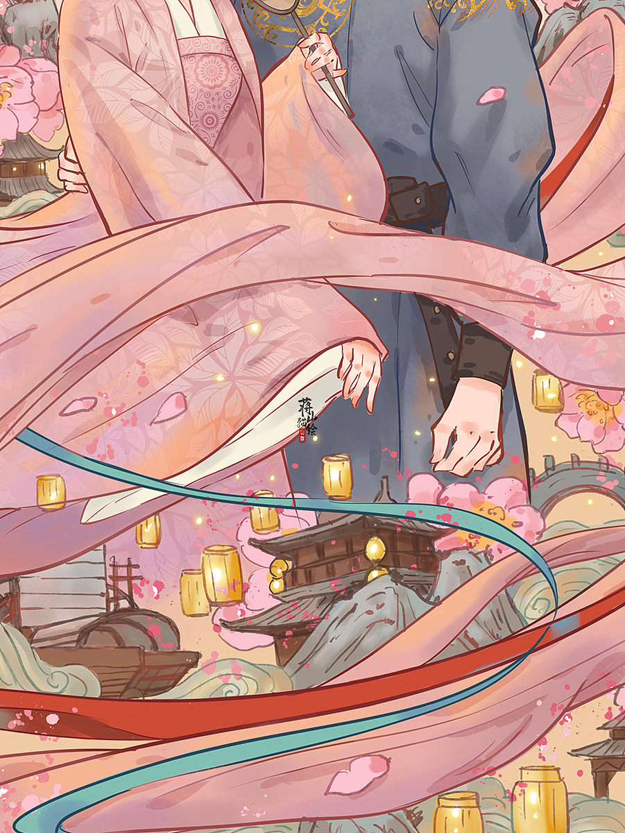 梦华录海报插画（图ZMzA2NTk5Mjg0） - 艺术插画 - 站酷设计师蒋山猫原创素材 - 站酷ZCOOL