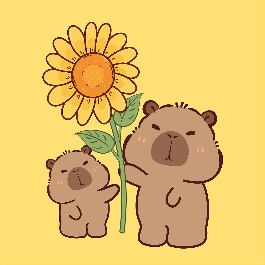 卡皮巴拉插画图片节日快乐母亲节快乐送你一朵小红花（图ZMzY5MTU5MjAw） - 商业插画 - 站酷设计师阿茹生肖IP原创素材 - 站酷ZCOOL