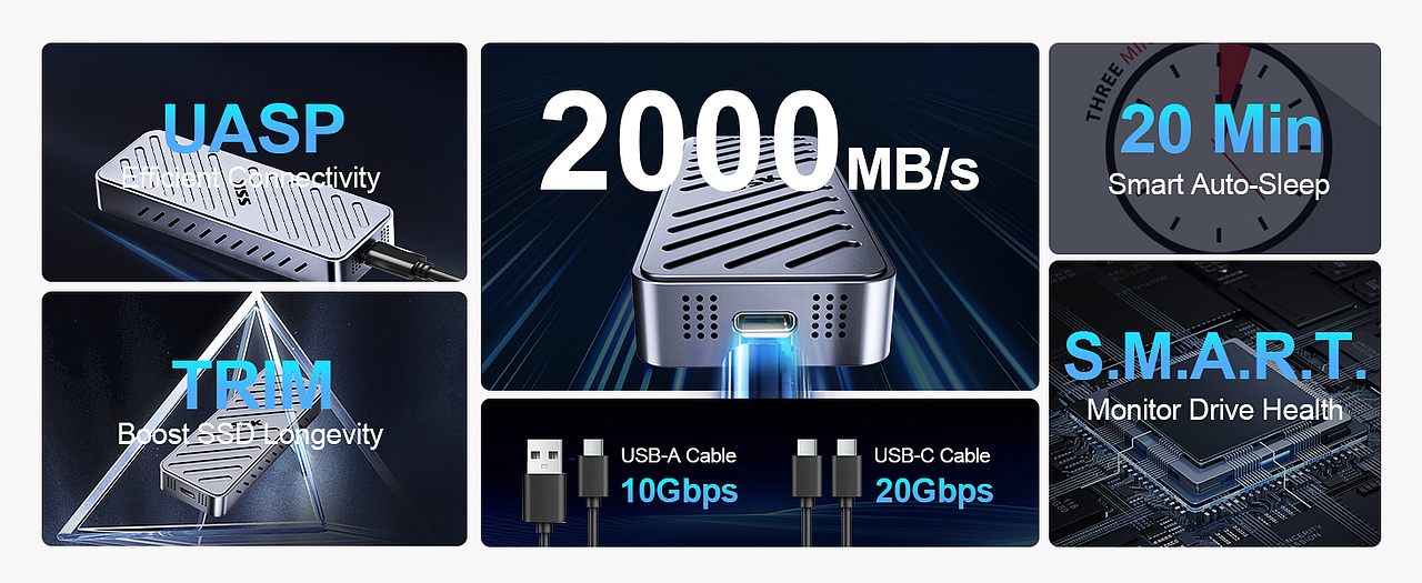 硬盘盒详情页面+使用步骤动画