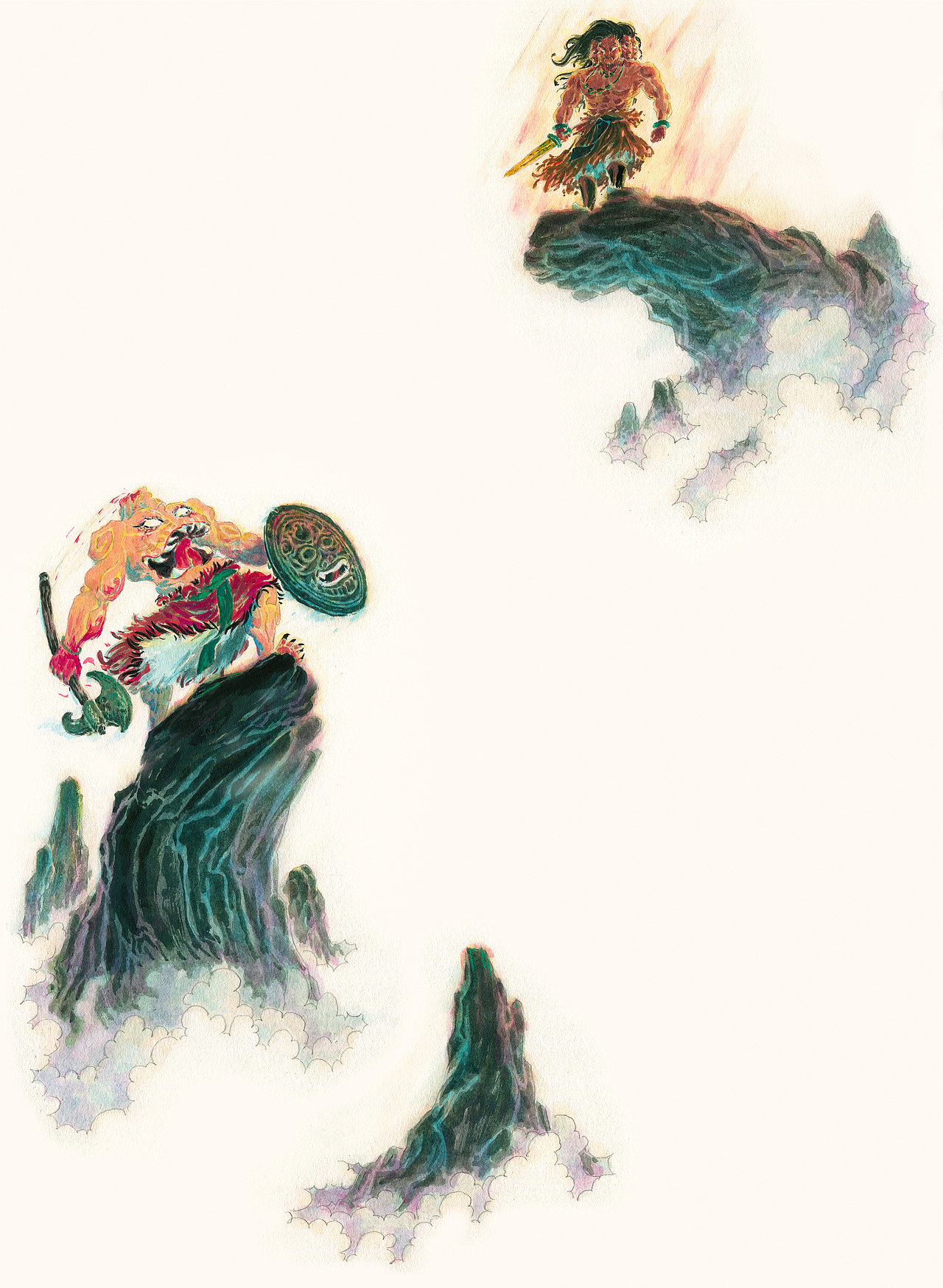 儿童杂志插画~神话题材