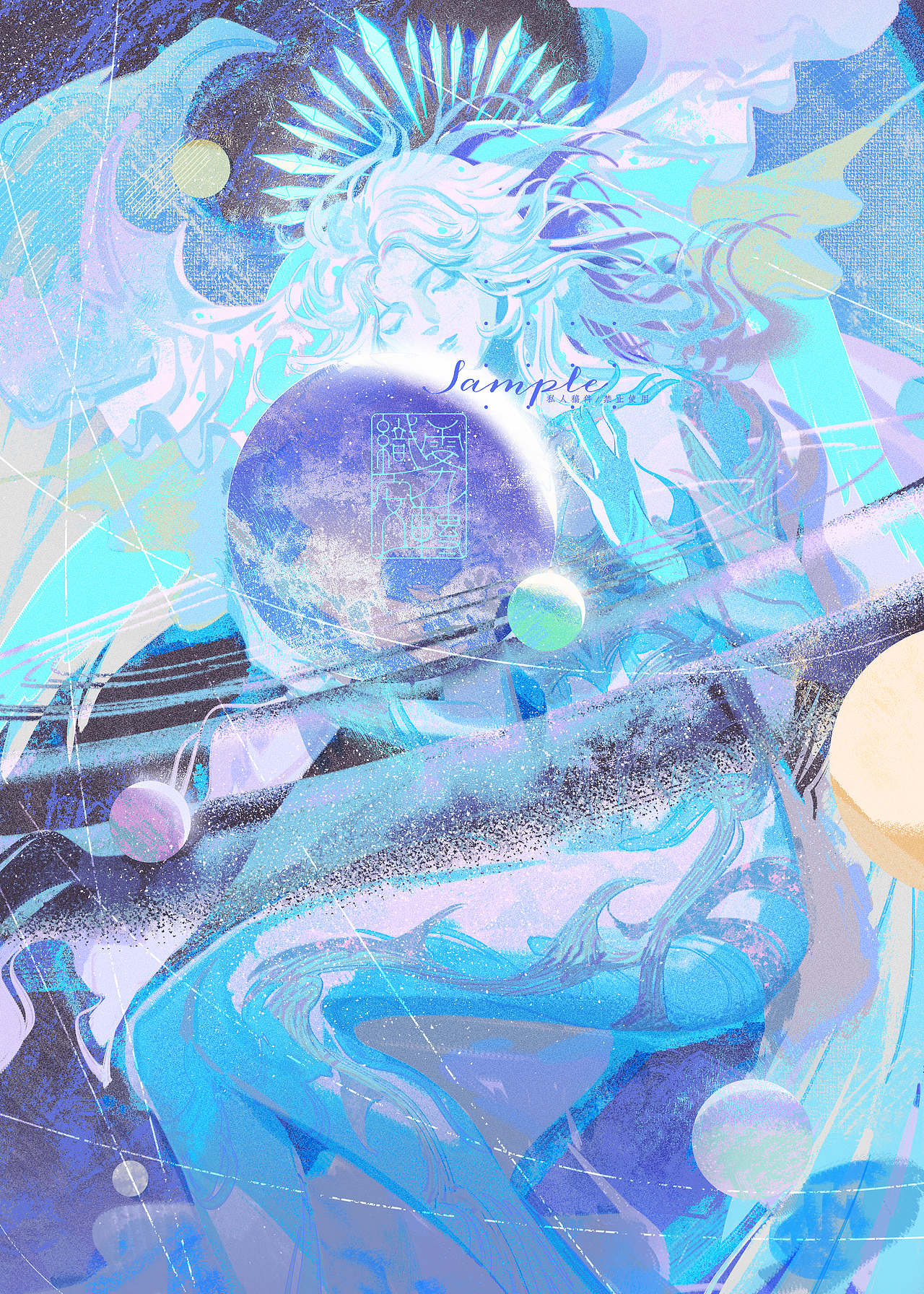 最终幻想14同人插画｜编织天空的人（图ZMzQ5NjI4MjU2） - 商业插画 - 站酷设计师织雾安转原创素材 - 站酷ZCOOL