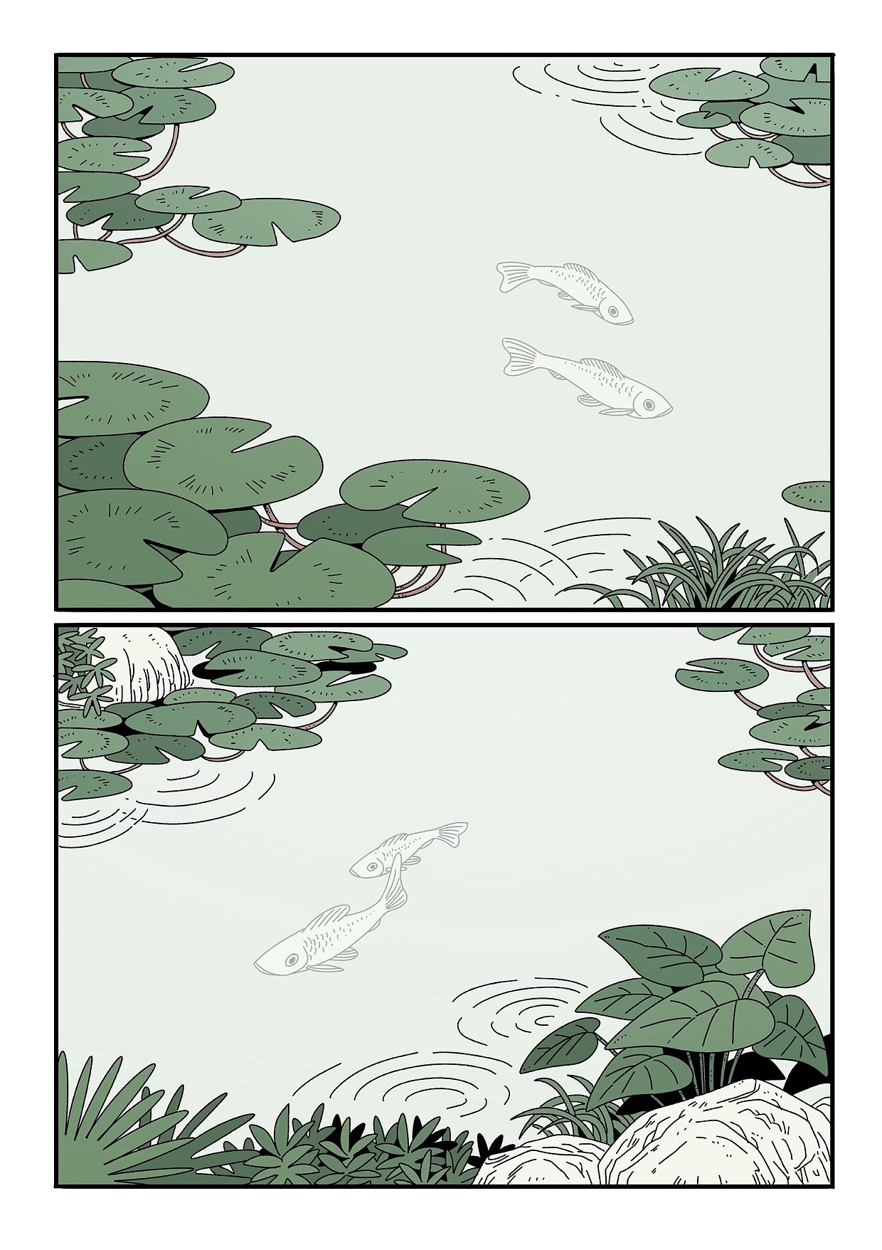 漫画｜鱼之乐（图ZMzQ2NTE3NTE2） - 短篇/格漫 - 站酷设计师阿贤ayin原创素材 - 站酷ZCOOL