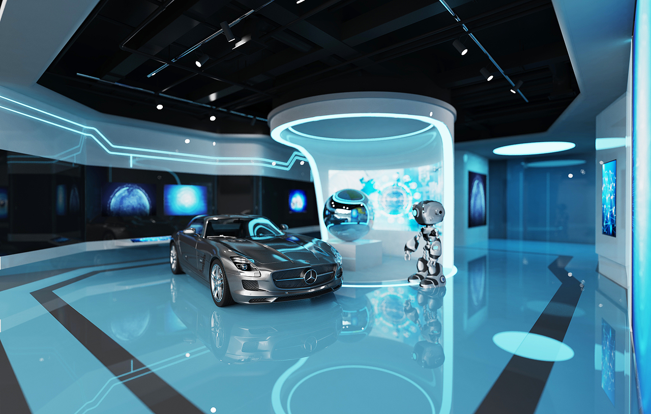 第十八期keyshot科技炫酷场景源文件ks简易设计风场景