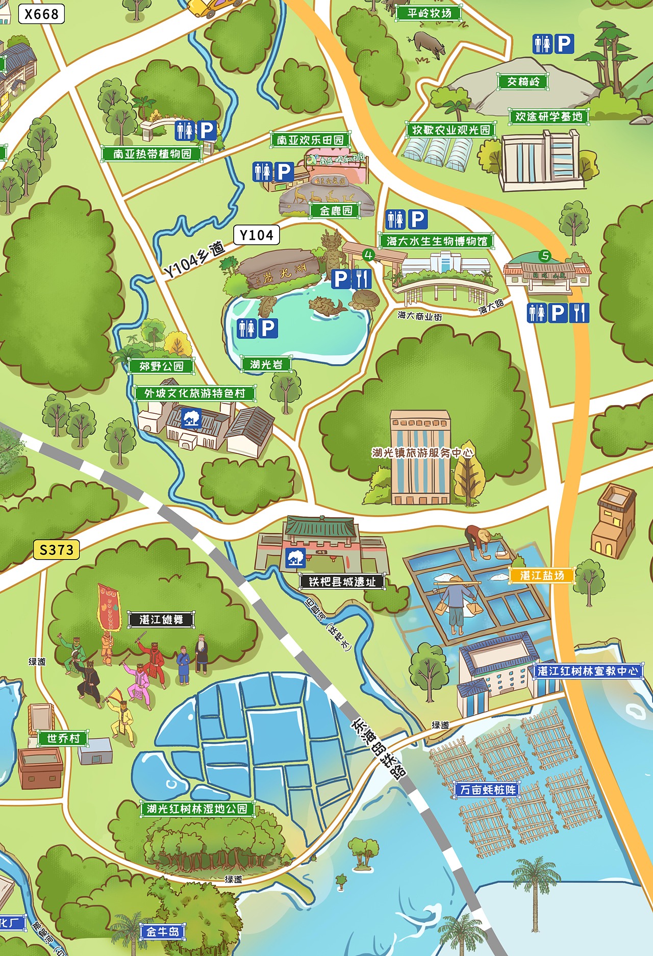 湛江麻章导览地图