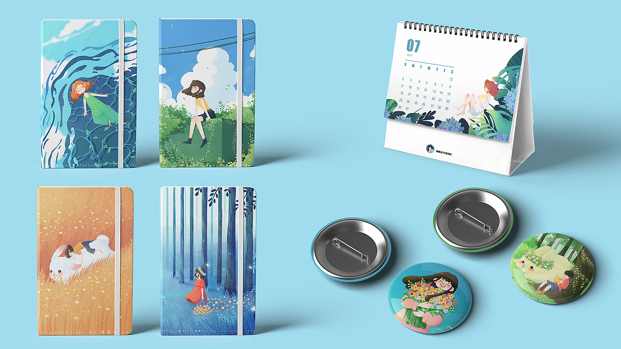 治愈系插画合集（图ZMzExMjI0MTg0） - 创作习作 - 站酷设计师桃壹TY原创素材 - 站酷ZCOOL