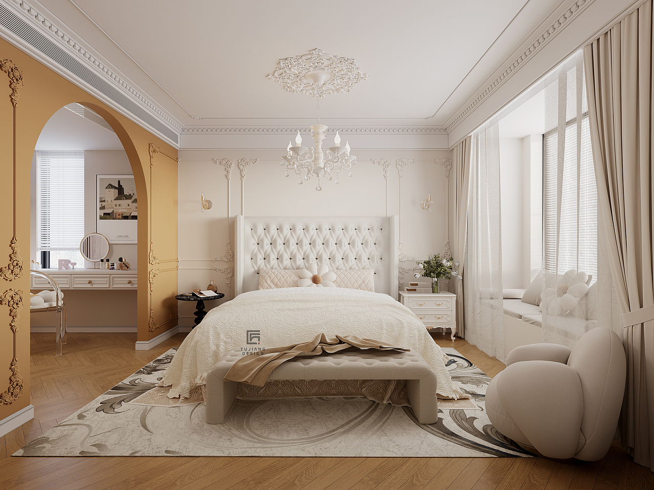 现代法式别墅,有人人羡慕的院子,坠入人间浪漫!