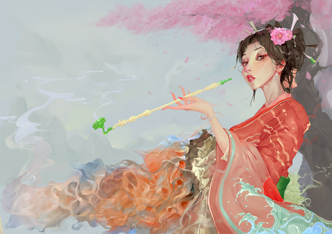 2021-2022古风厚涂作品（图ZMzA2NzMyNzcy） - 商业插画 - 站酷设计师张邻川原创素材 - 站酷ZCOOL