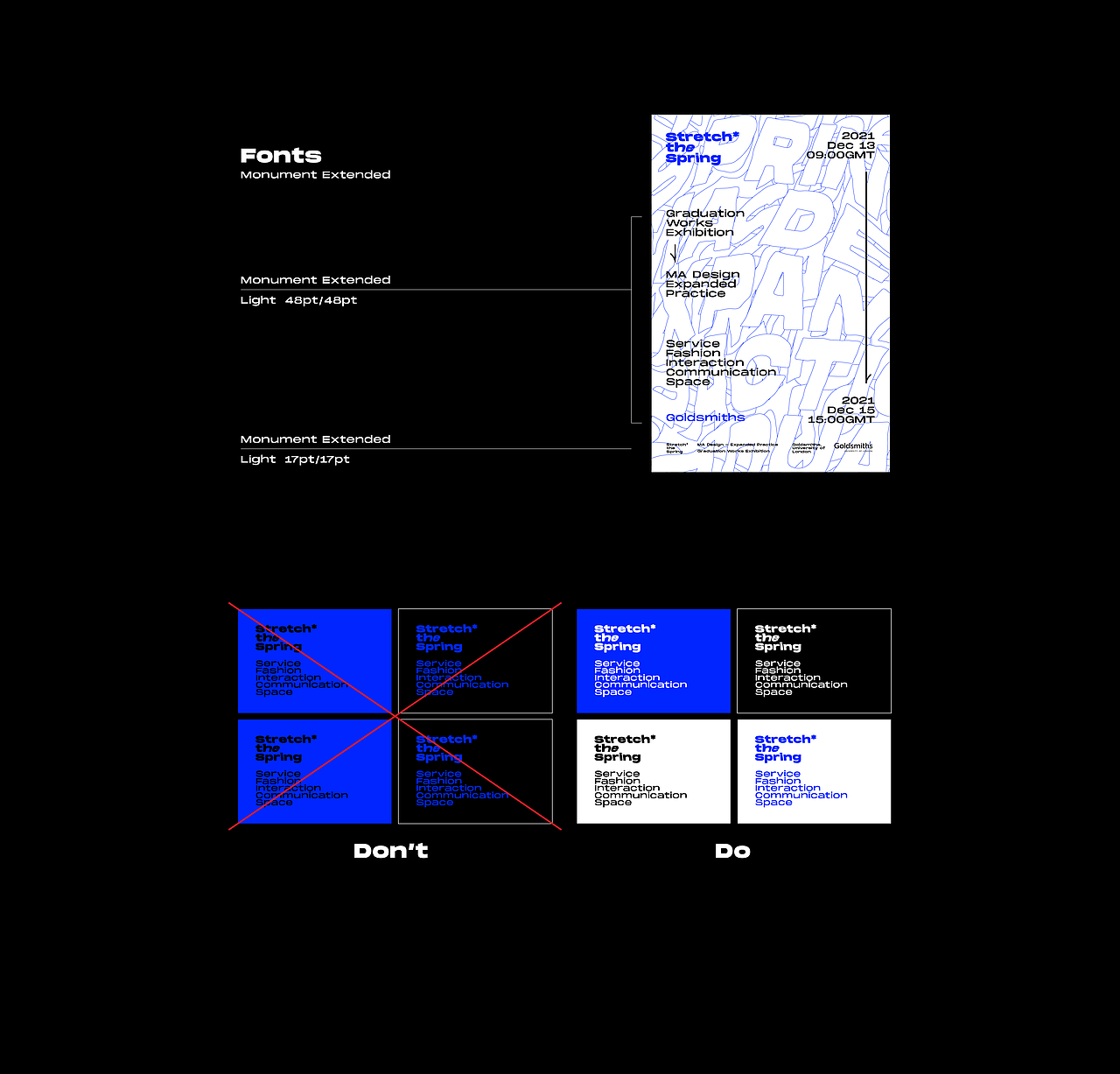 Goldsmiths MA Design 毕设展视觉设计