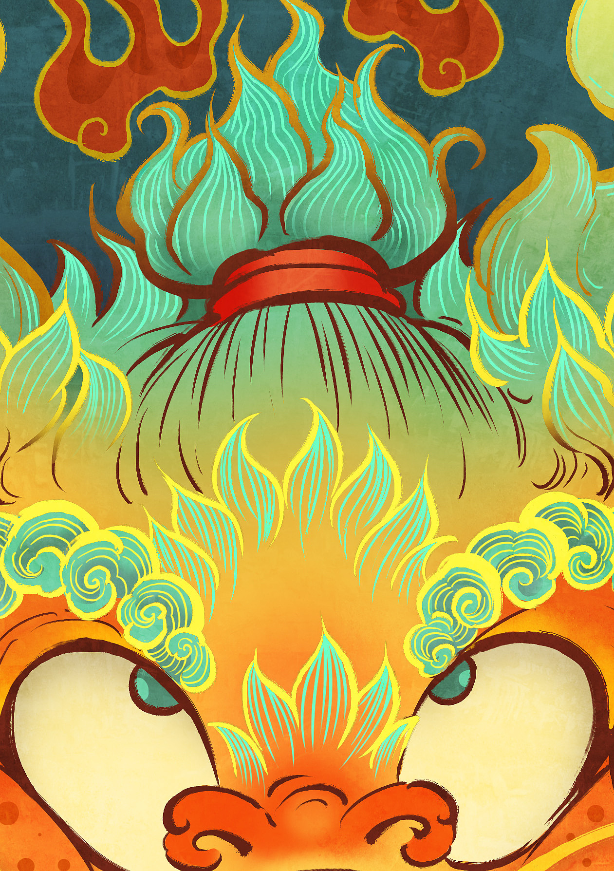 2024龙年贺岁图《震耳遇龙》（图ZMzYyMDUwMzA4） - 商业插画 - 站酷设计师椿树工作室原创素材 - 站酷ZCOOL