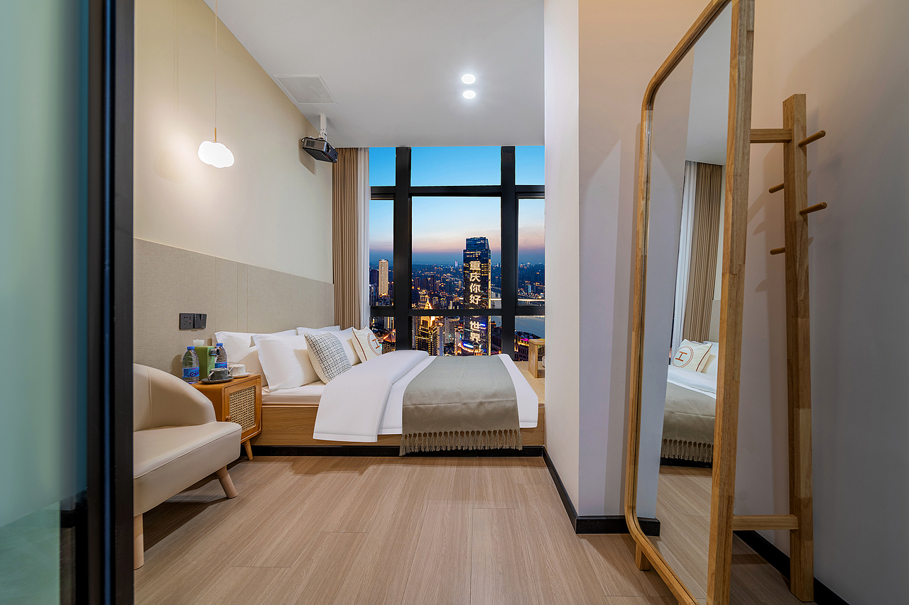 重庆市渝中区酒店拍摄|G.lucky高空江景酒店|酒店摄影