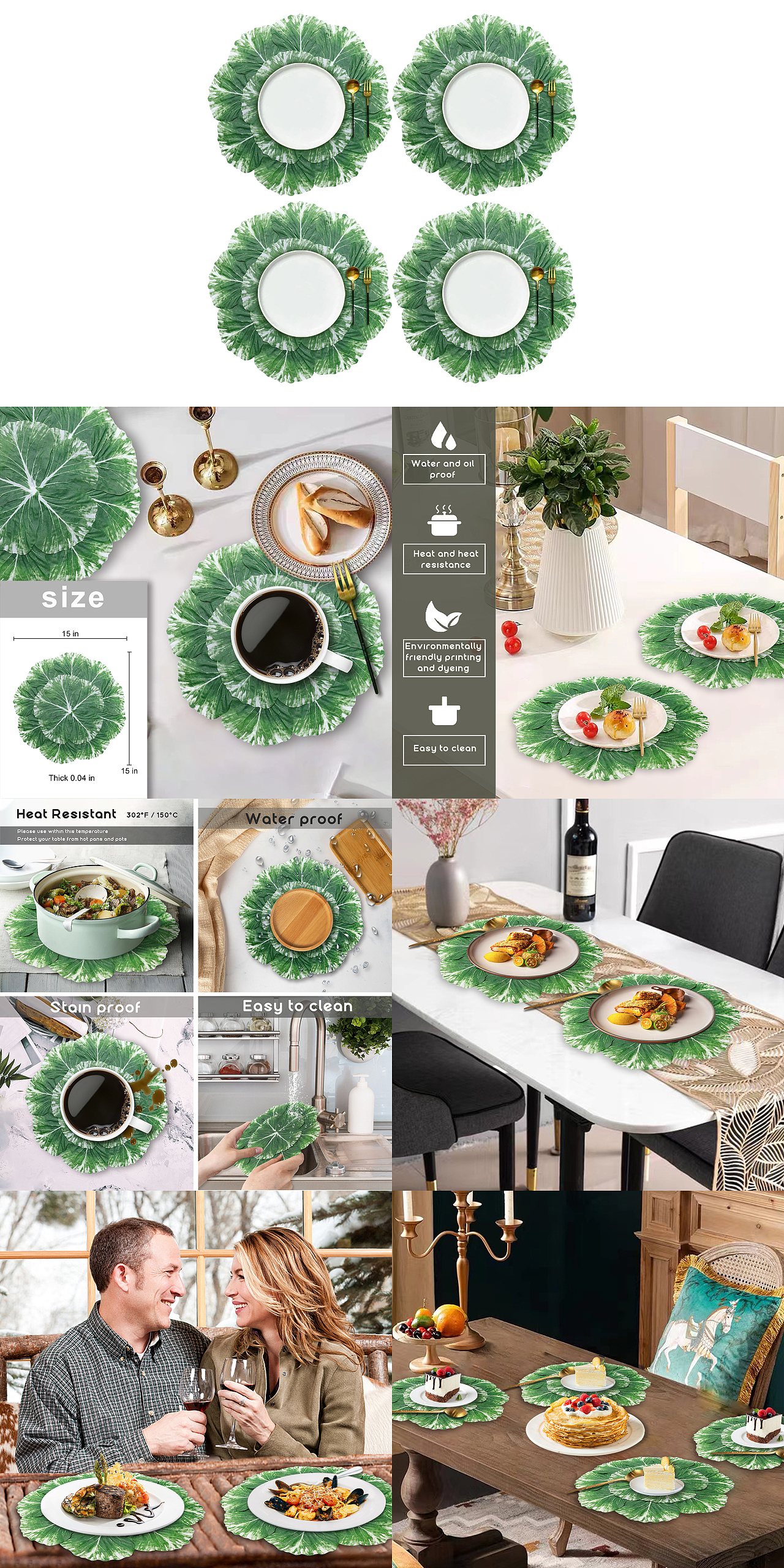 亚马逊餐桌垫主图设计