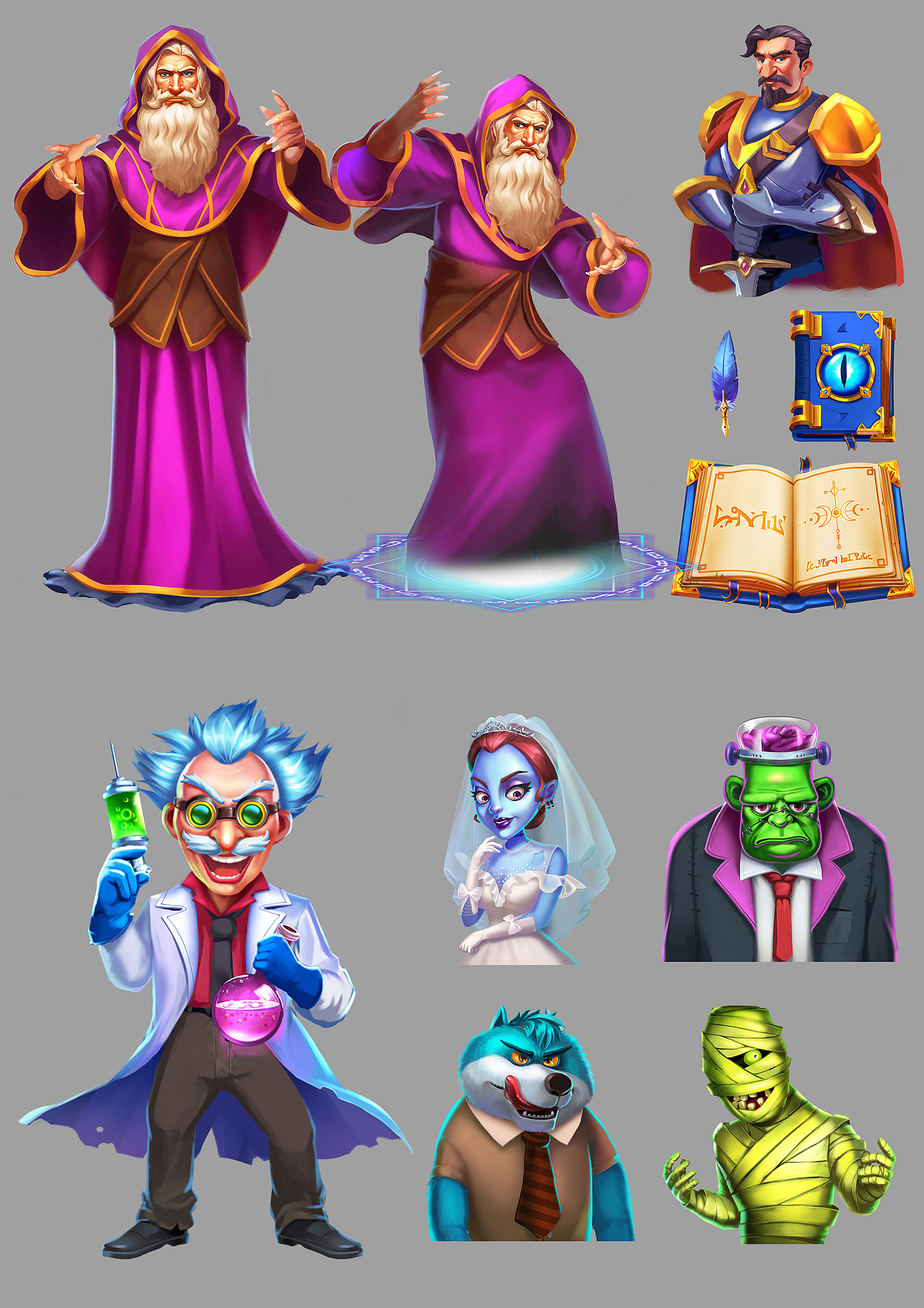 slot类游戏立绘UI