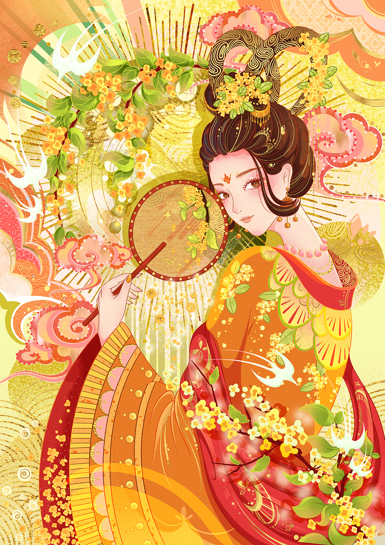 十二花神系列插画 | 合集（图ZMzI3NTU3NTA0） - 创作习作 - 站酷设计师王莲花儿原创素材 - 站酷ZCOOL
