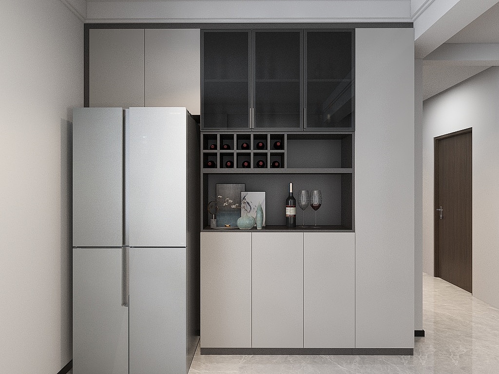 现代轻奢系列：浅灰与深色木纹之间的融合感应（图ZMzE1MzgwMjMy） - 家装设计 - 站酷设计师设计师徐来原创素材 - 站酷ZCOOL