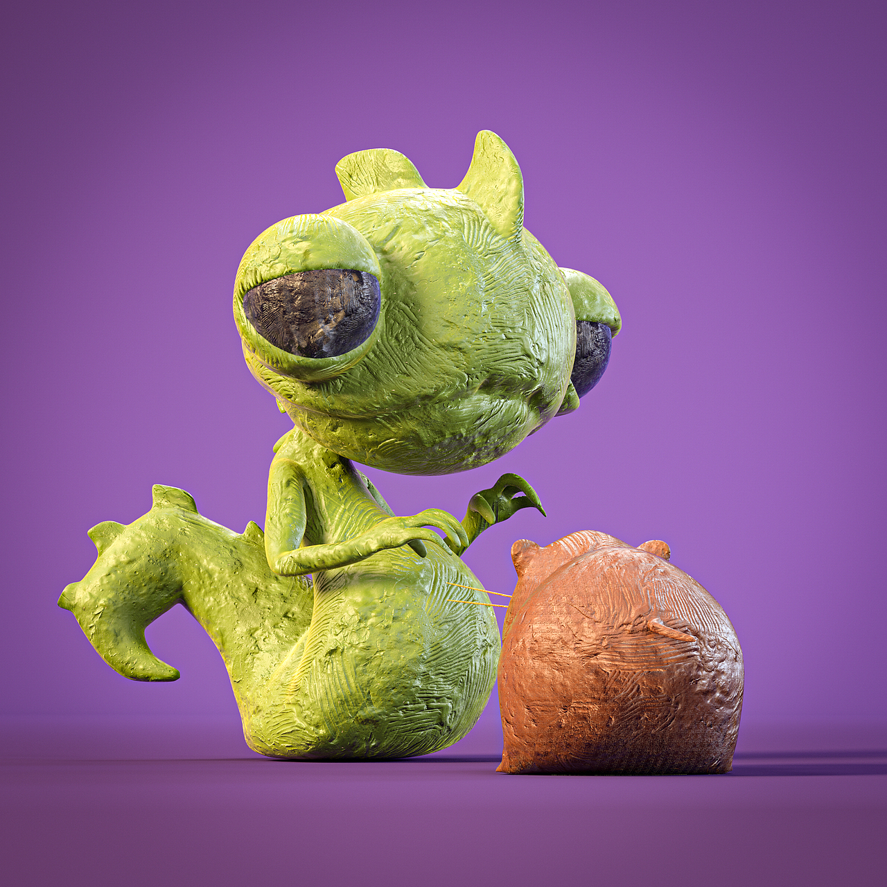 C4D Octane黏土风格渲染