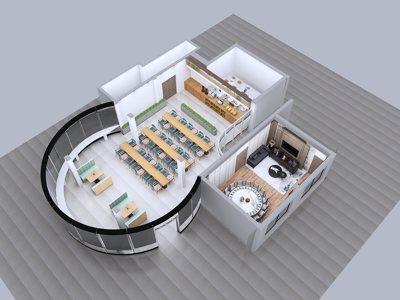 西厨房改造3D设计效果图