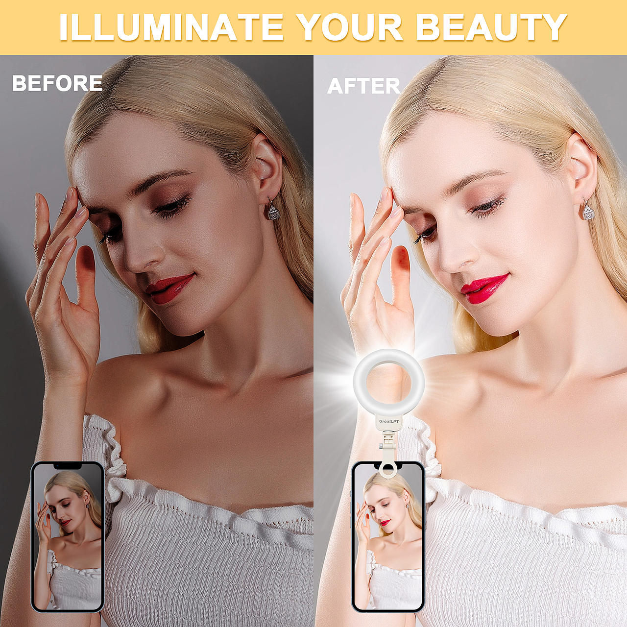 亚马逊-迷你闪环补光灯