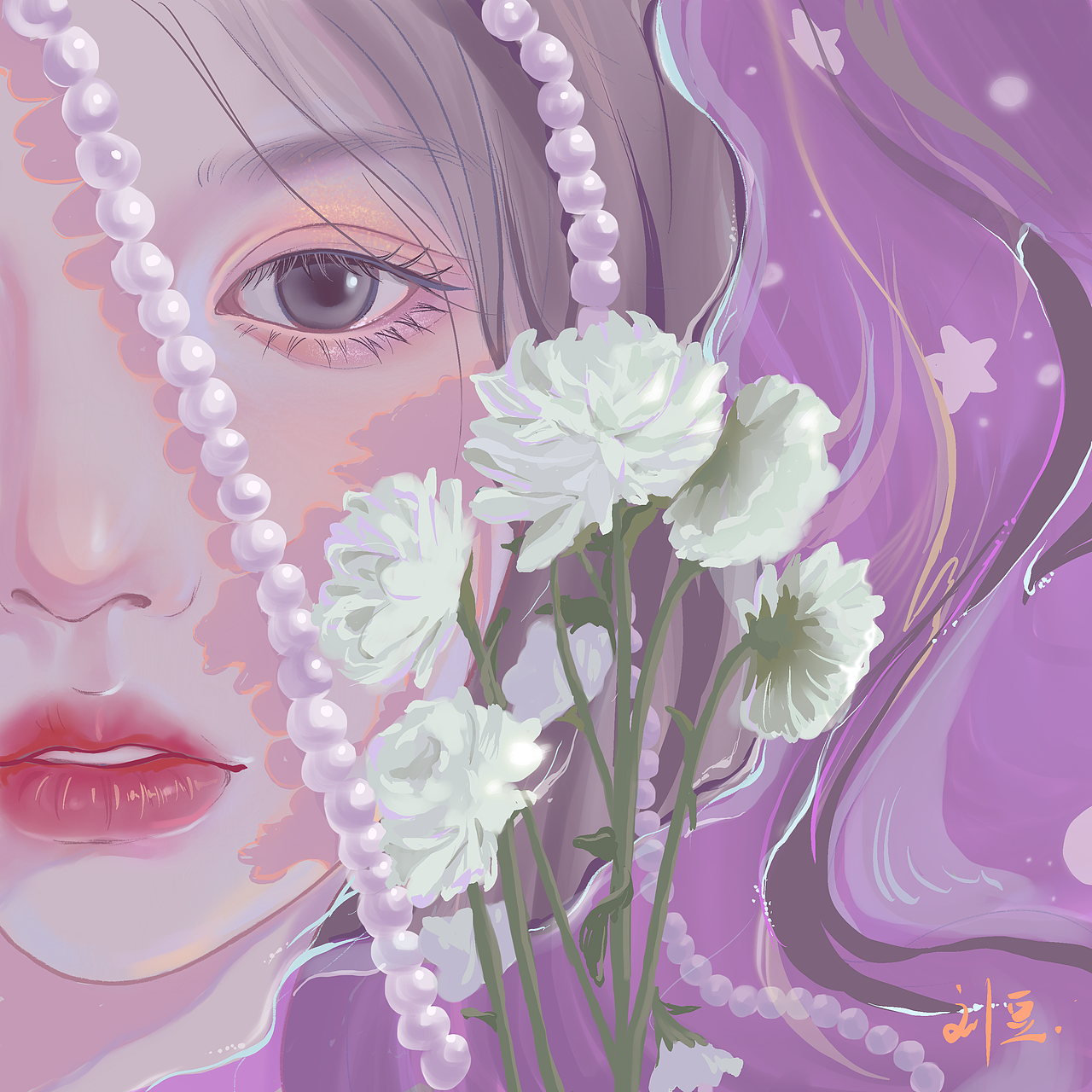 头像合集-花与少女