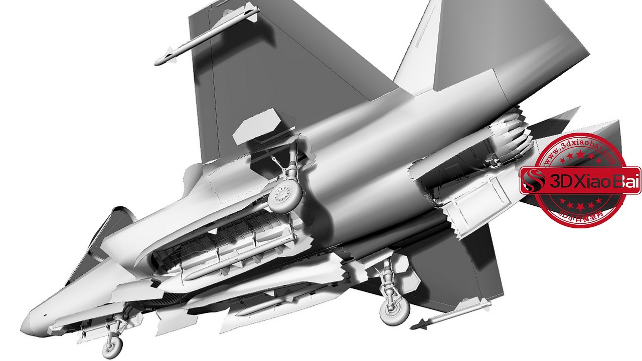 F-35战斗机,绰号:闪电Ⅱ,第五代战斗机3D模型